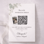 Codigo QR Casamento - Impressão de Cartão
